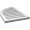 Ekena Millwork Quarter Round Top Left Surface Mount PVC Gable Vent w/ 2"W x 1-1/2"P Brickmould Frame, 18"W x 30"H GVPQL18X3002SN - alternate 5